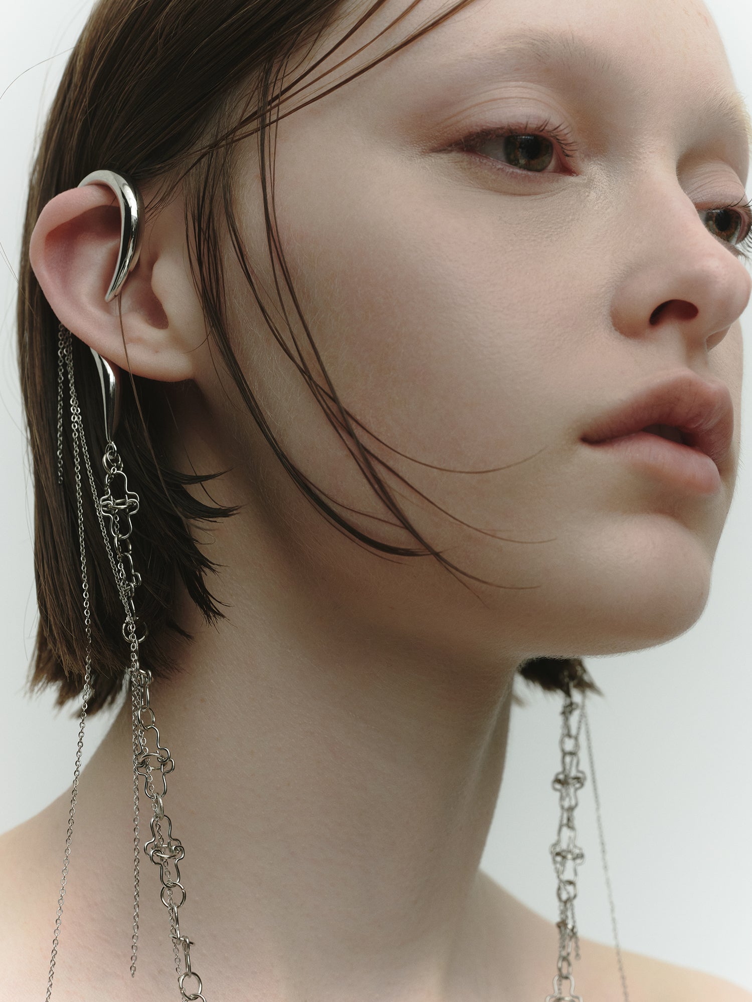 Eye Chain Ear Cuff Necklace