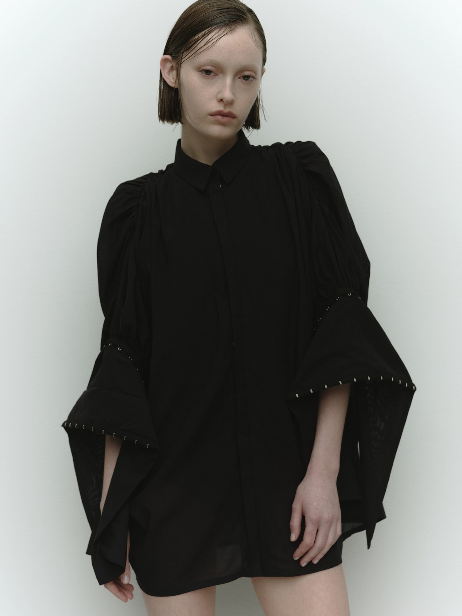 Bound Cuff Shirt / Black