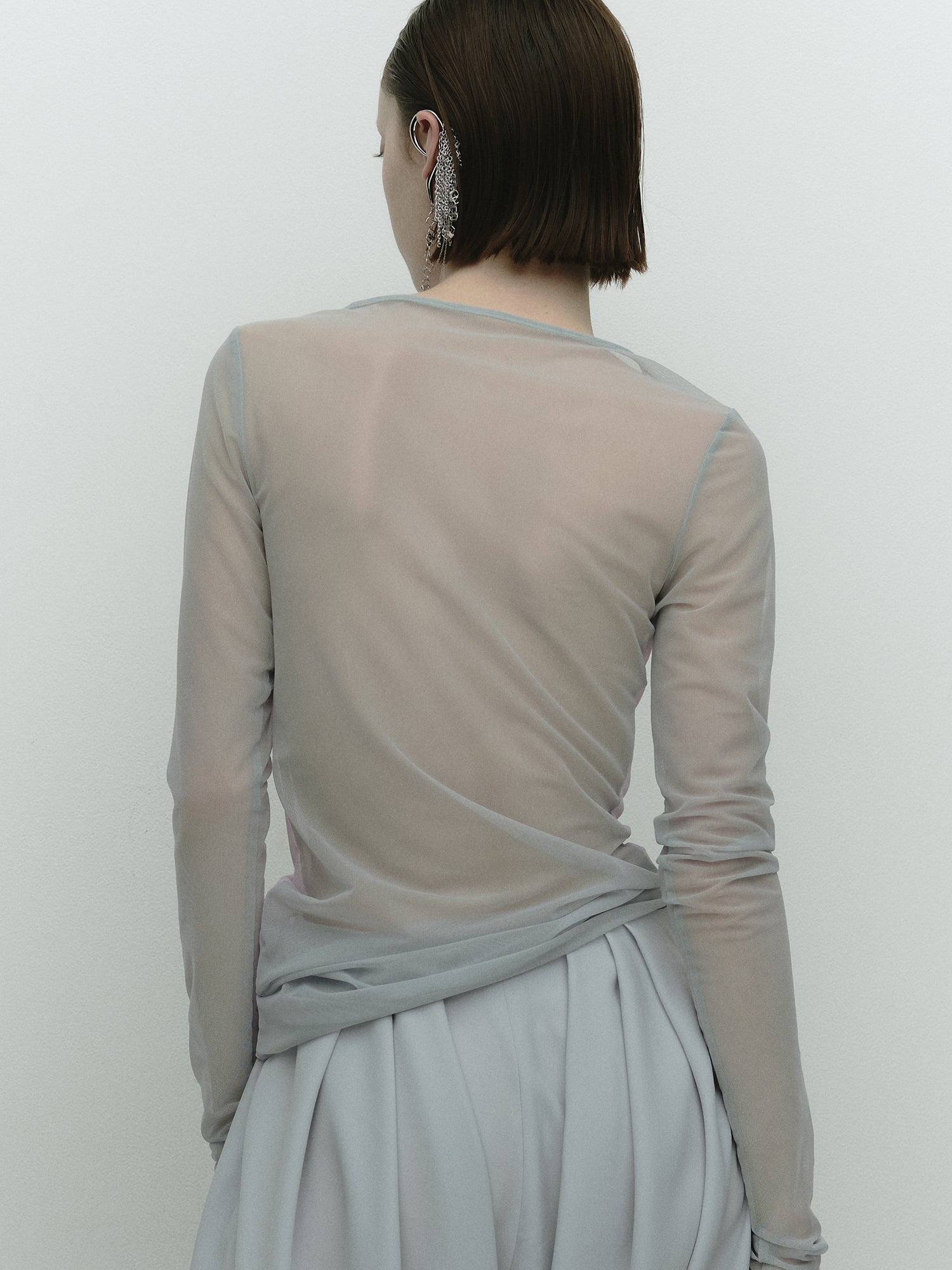 Sheer Drape Top / Lavender