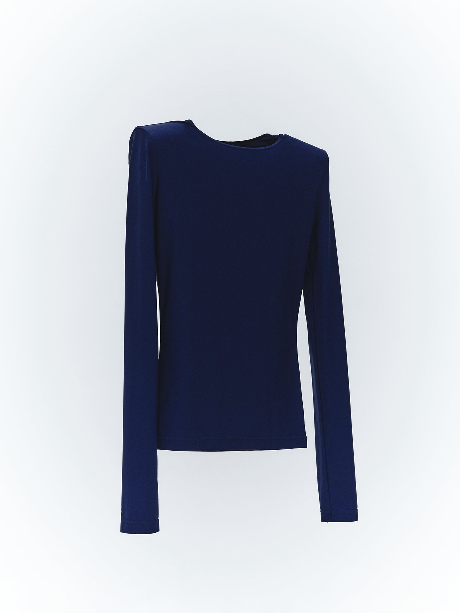 Shoulder Pad Long Sleeve Top / Navy