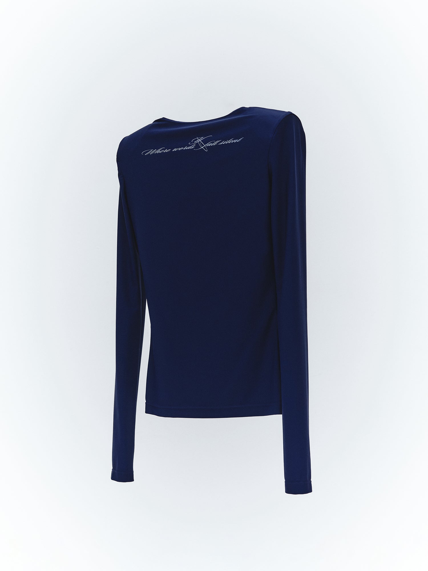 Shoulder Pad Long Sleeve Top / Navy