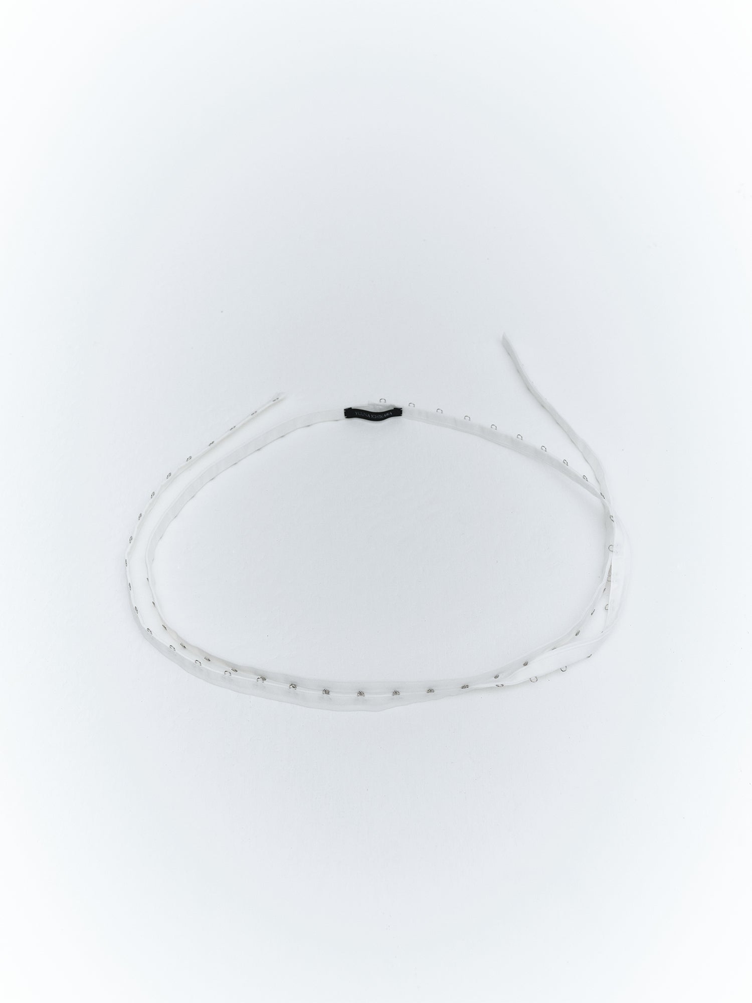 Hook Tape Eye Chain Belt / White