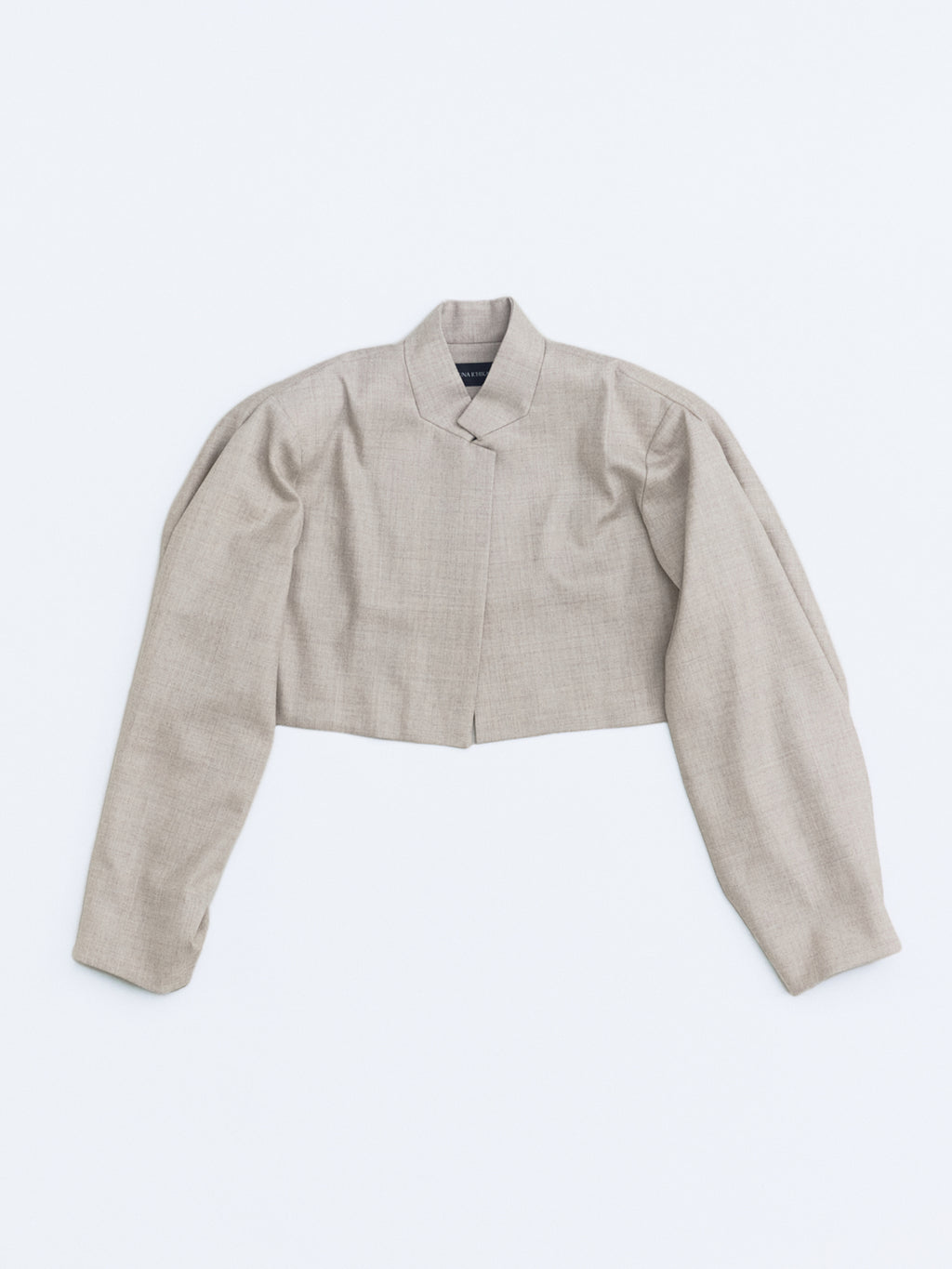 Back seamless Tuck Sleeve Jacket / Beige