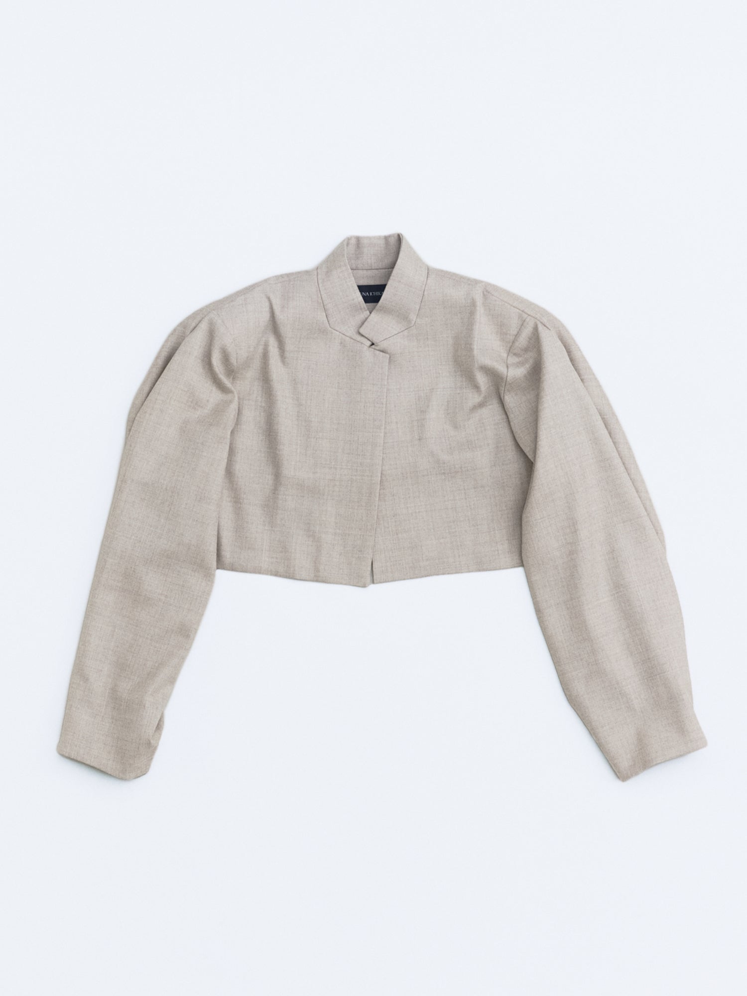 Back seamless Tuck Sleeve Jacket / Beige
