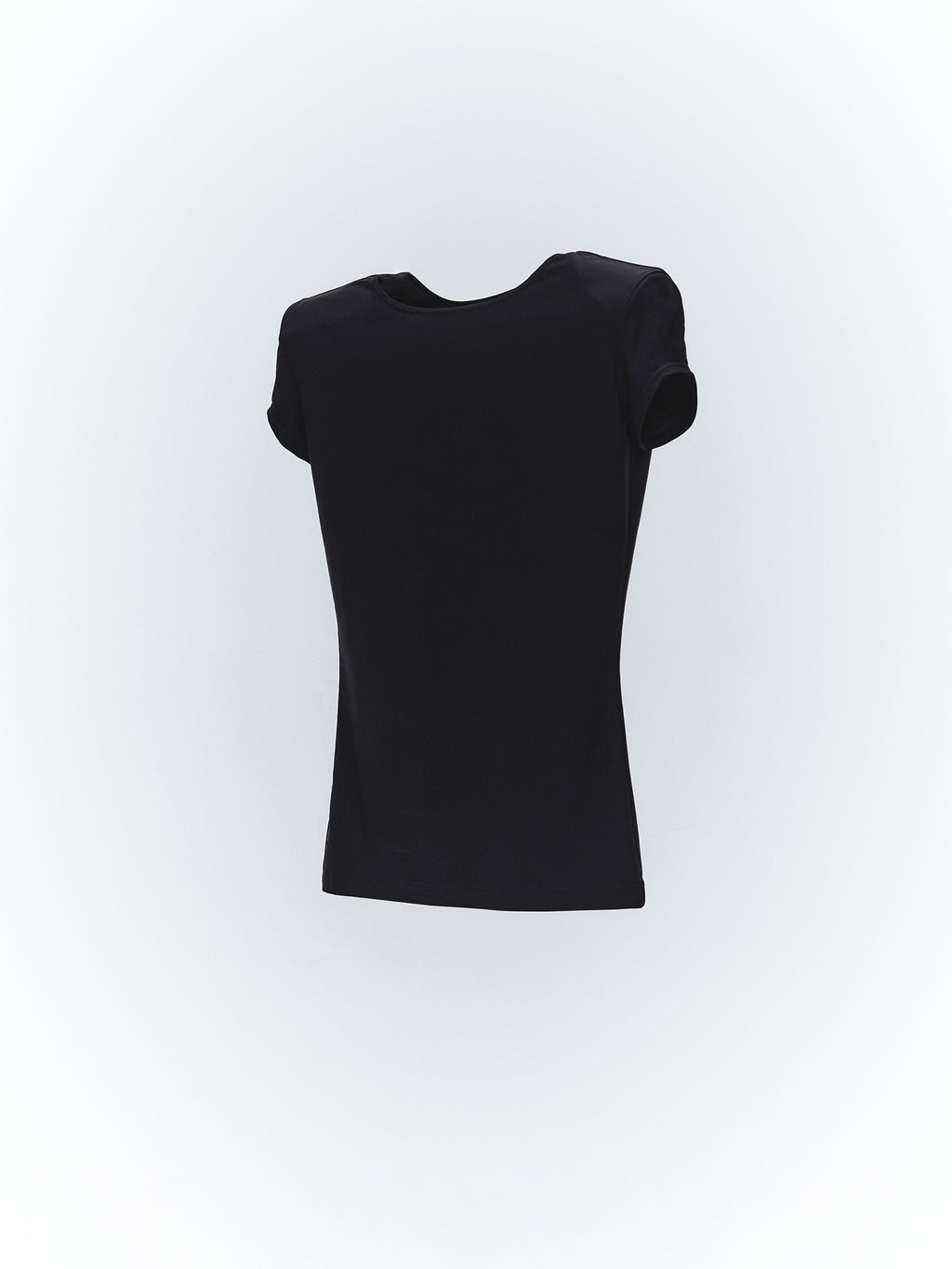 Shoulder Pad Mini Sleeve Top / Black