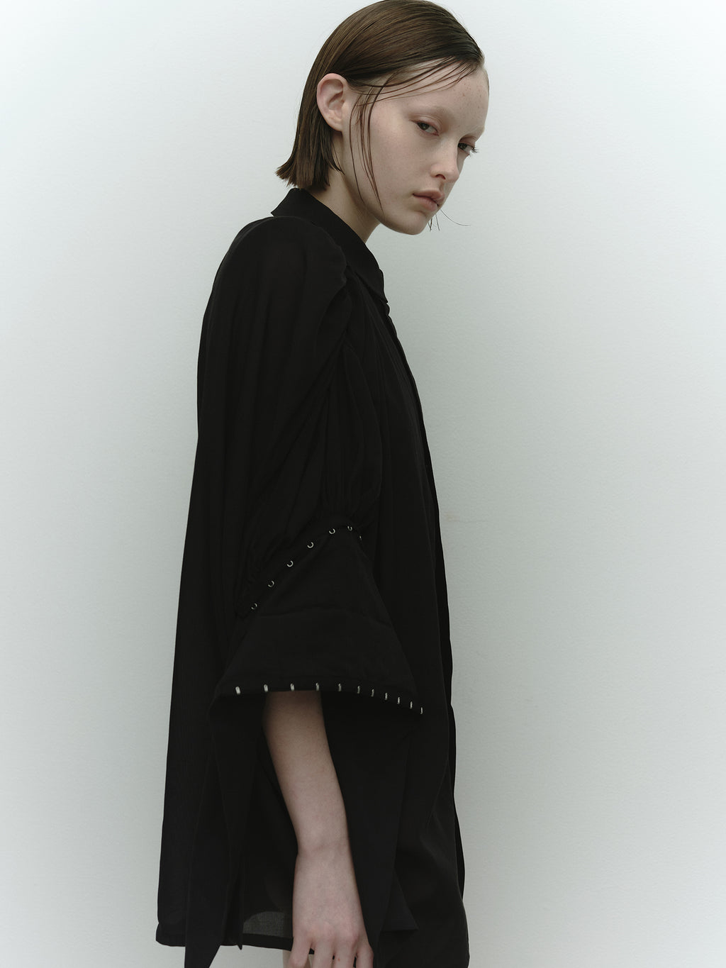 Bound Cuff Shirt / Black