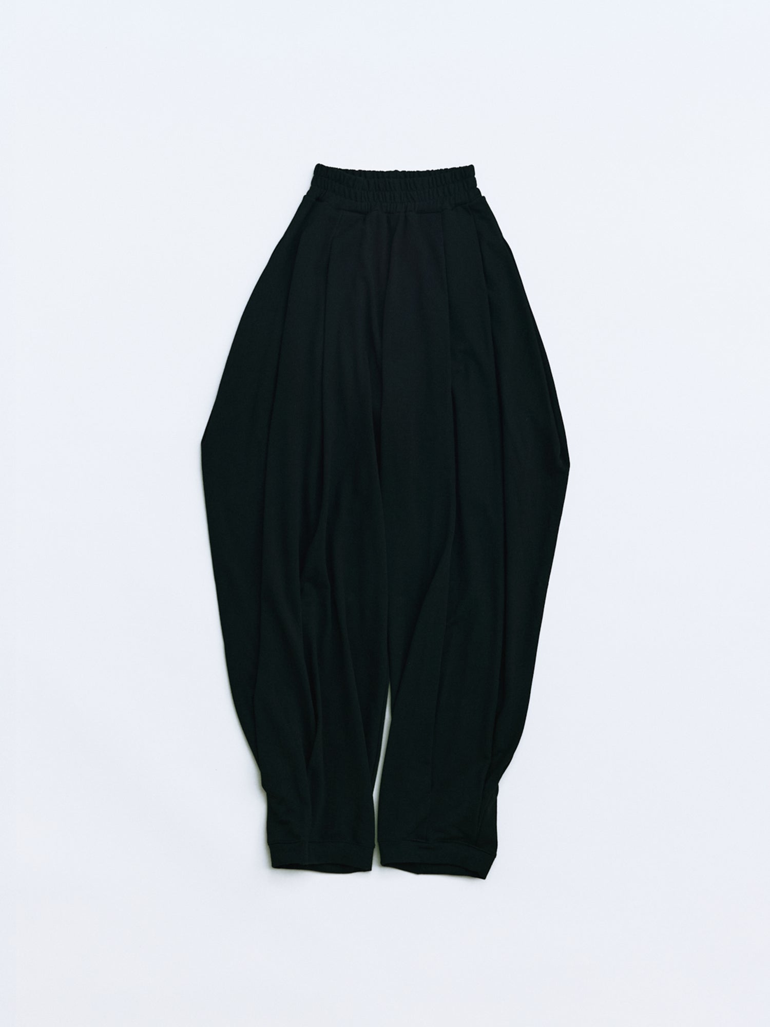 Sweat knees tuck pants / Black