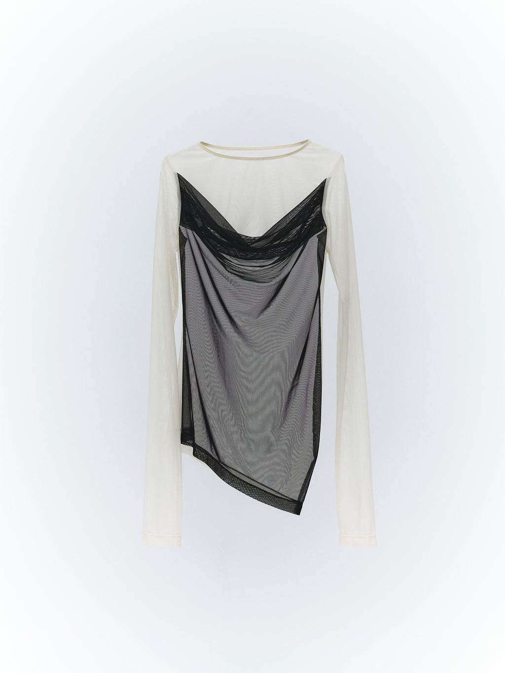 Sheer Drape Top / Black