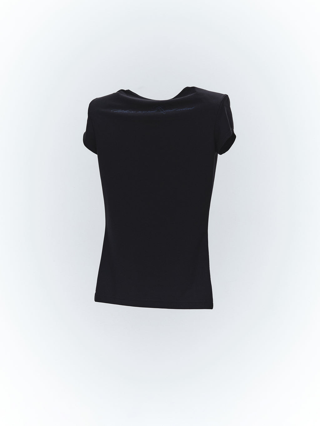Shoulder Pad Mini Sleeve Top / Black