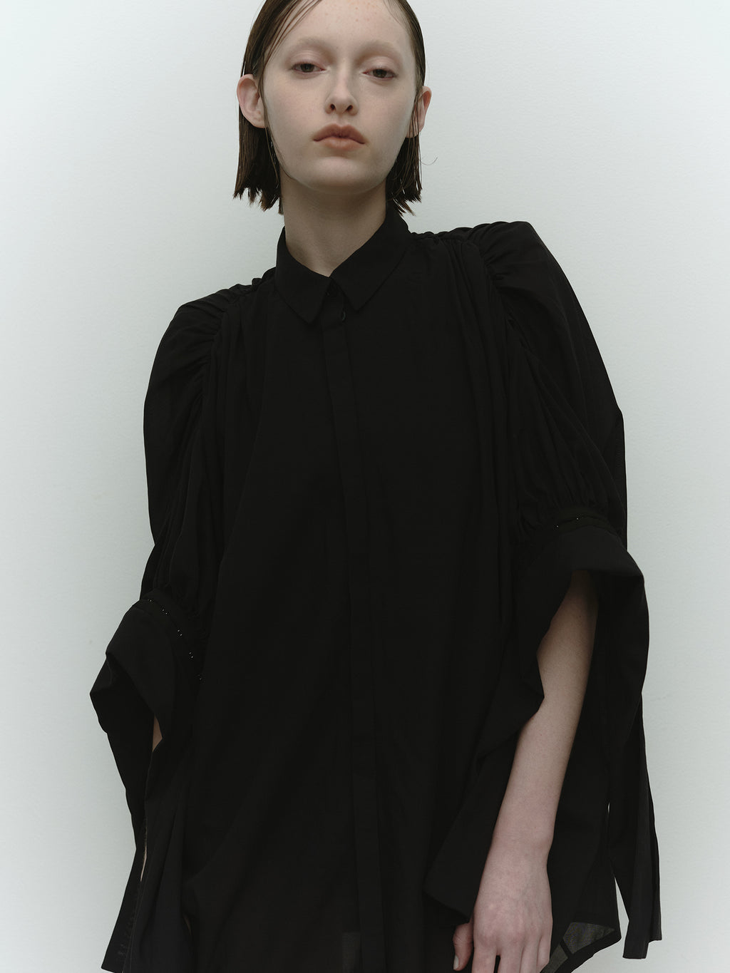 Bound Cuff Shirt / Black