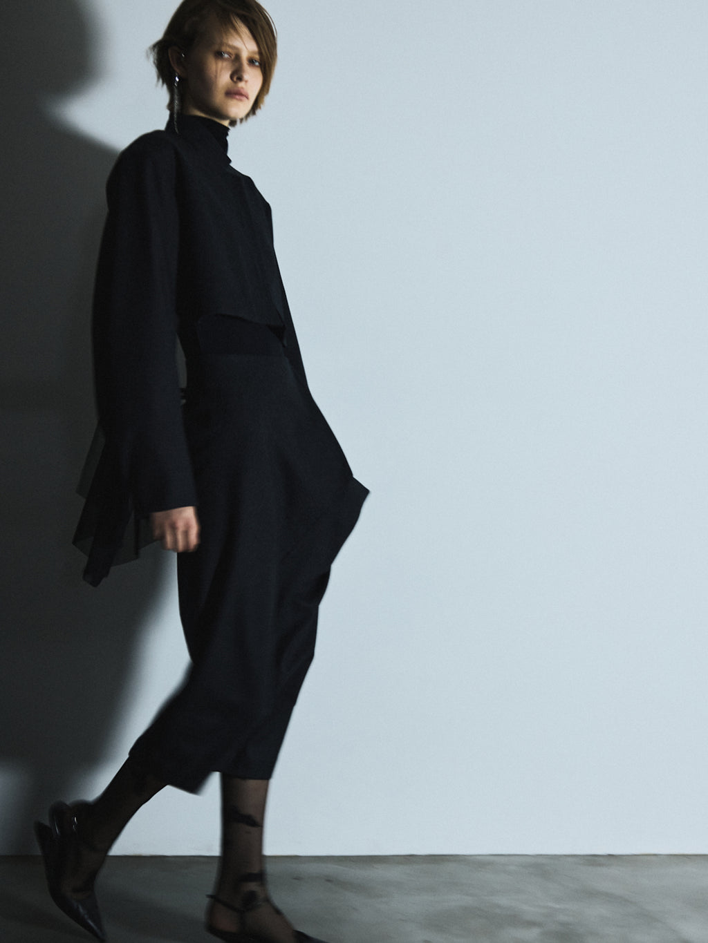 Void tuck skirt / Gray