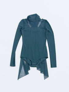 Back cross scarf body suit / Gray