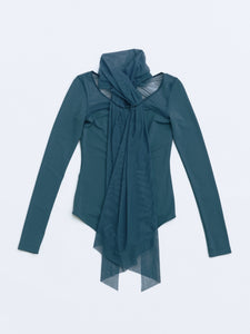 Back cross scarf body suit / Gray