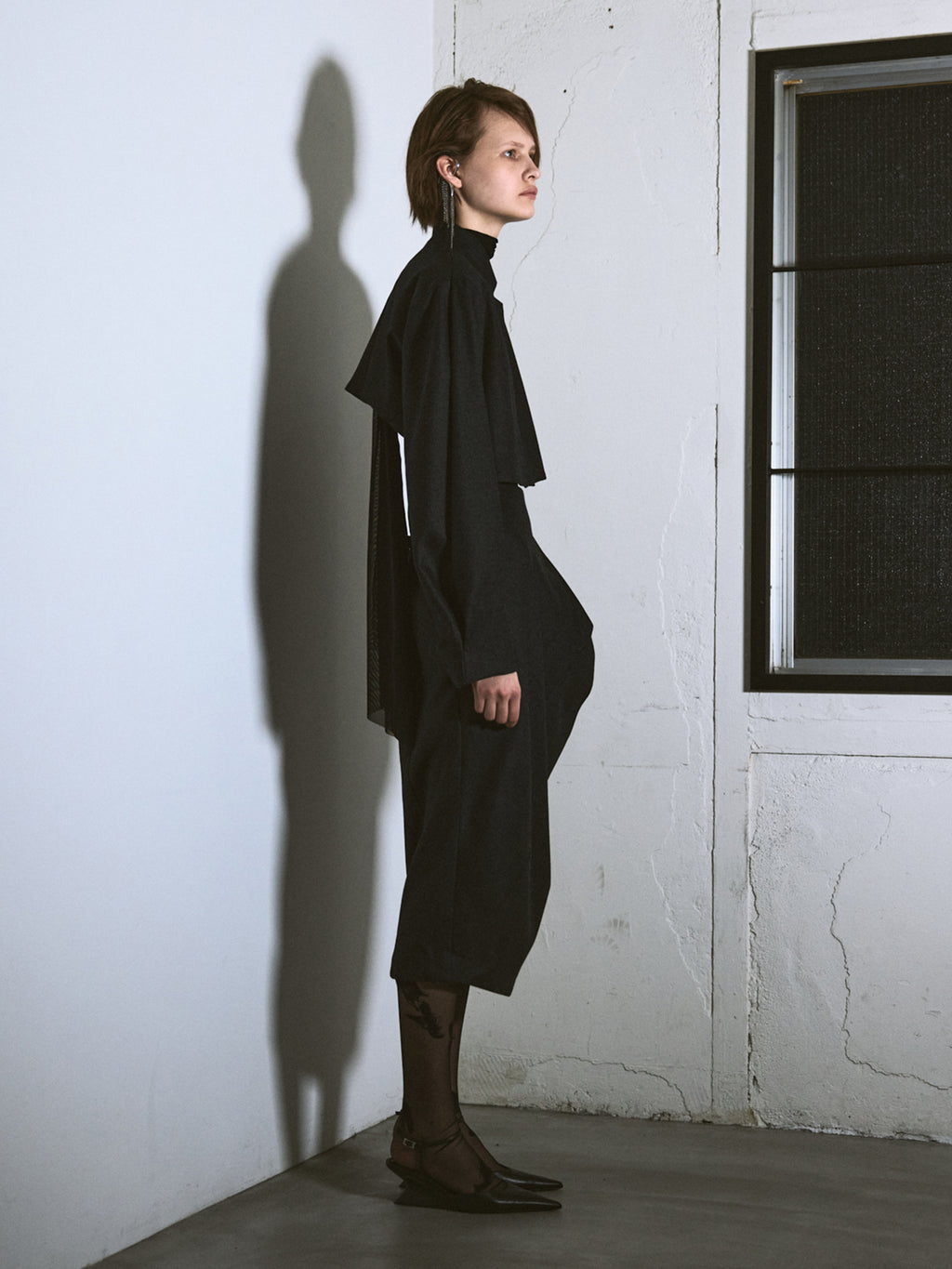 Void tuck skirt / Gray