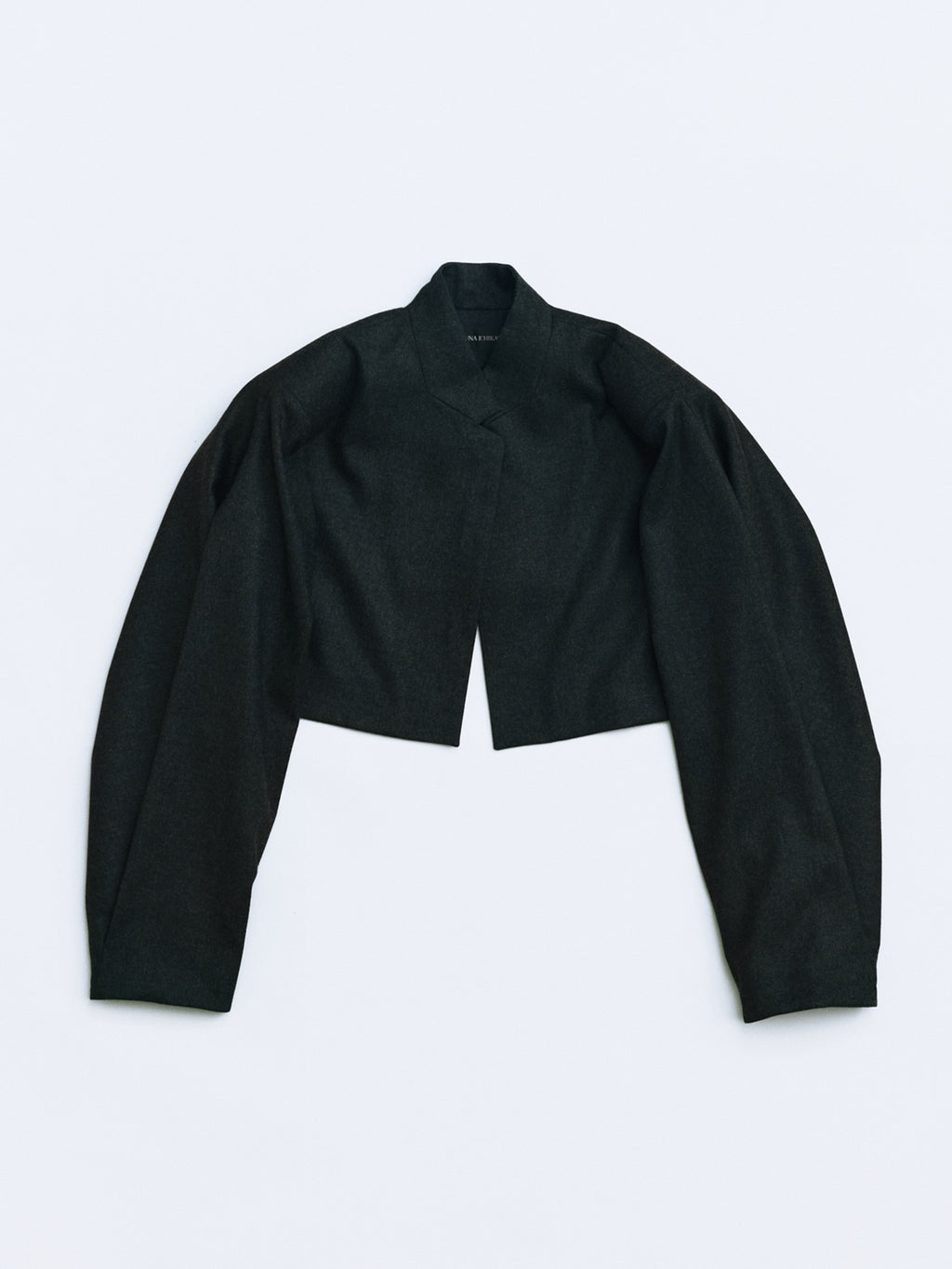 Back seamless Tuck Sleeve Jacket / Gray