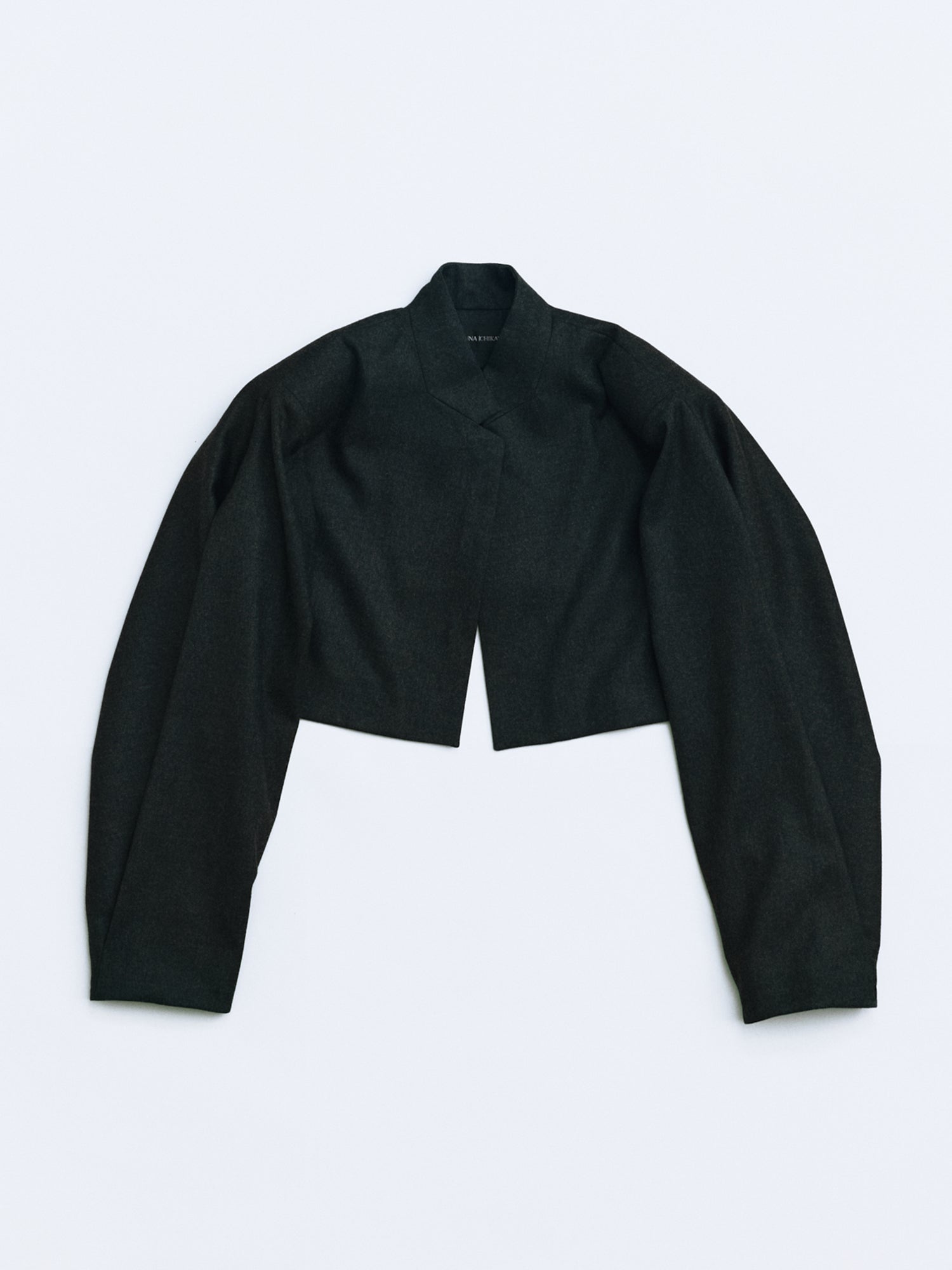 Back seamless Tuck Sleeve Jacket / Gray