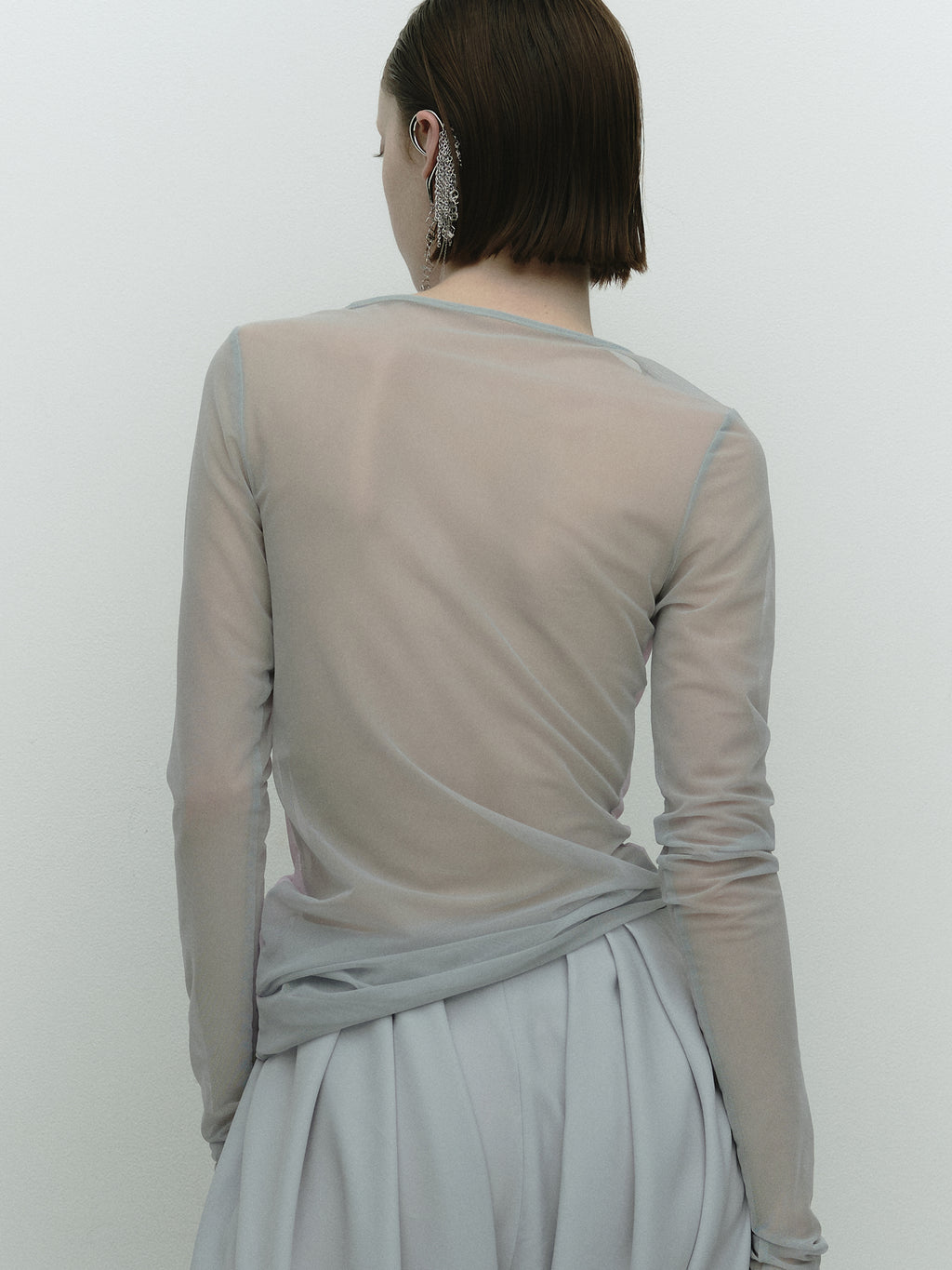 Sheer Drape Top / Lavender