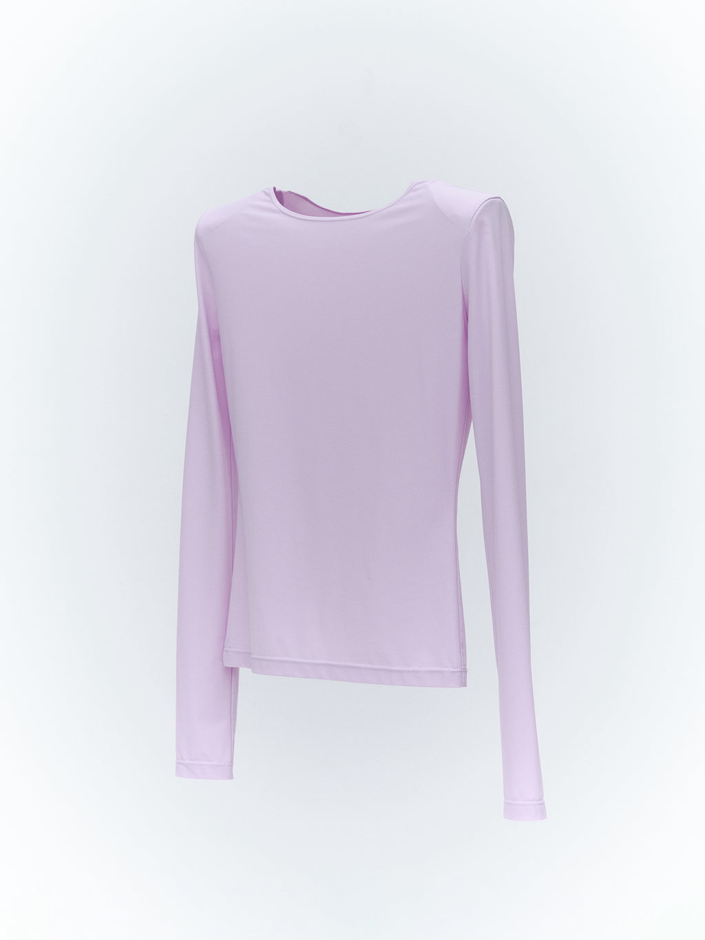 Shoulder Pad Long Sleeve Top / Lavender