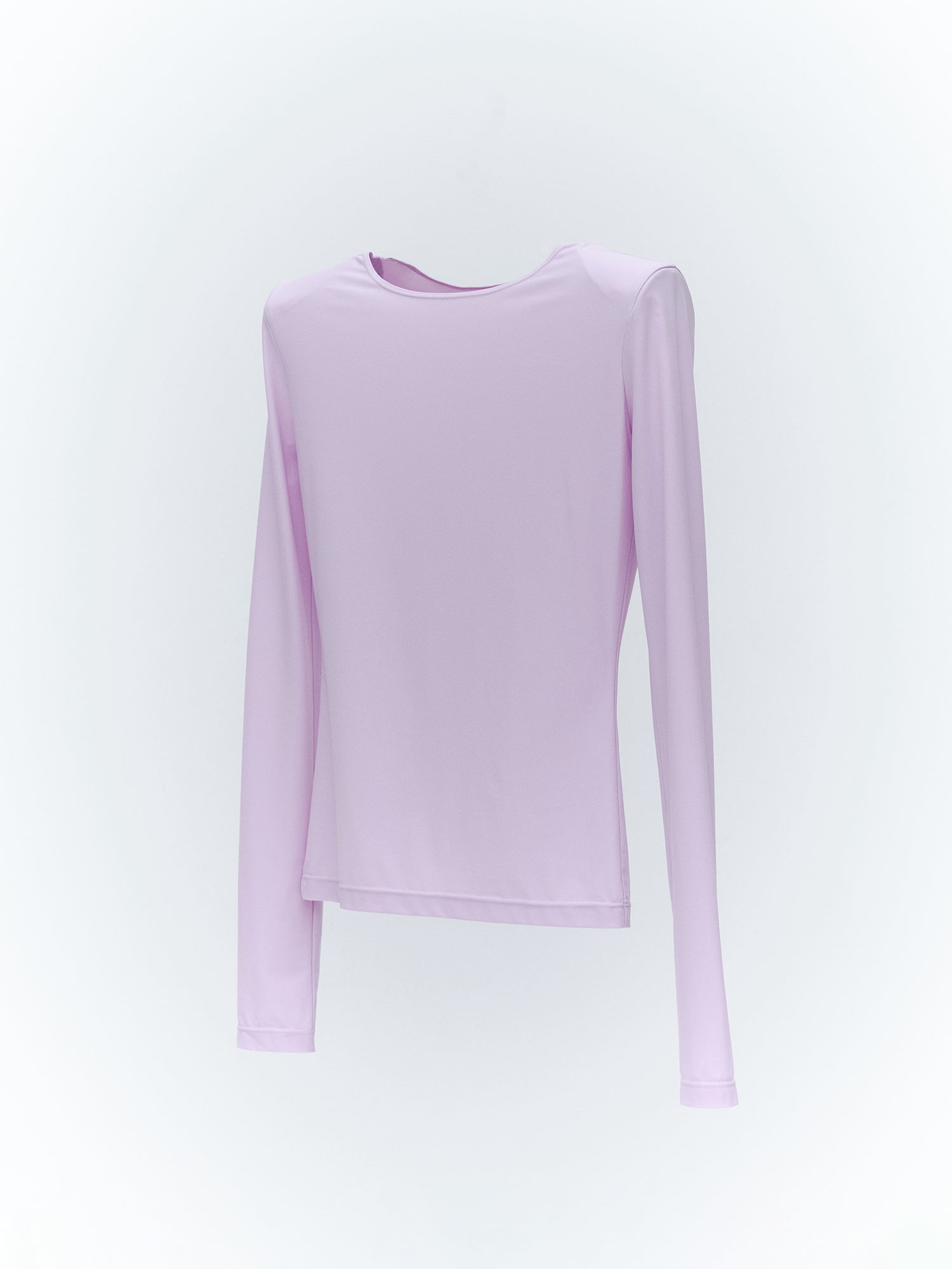 Shoulder Pad Long Sleeve Top / Lavender