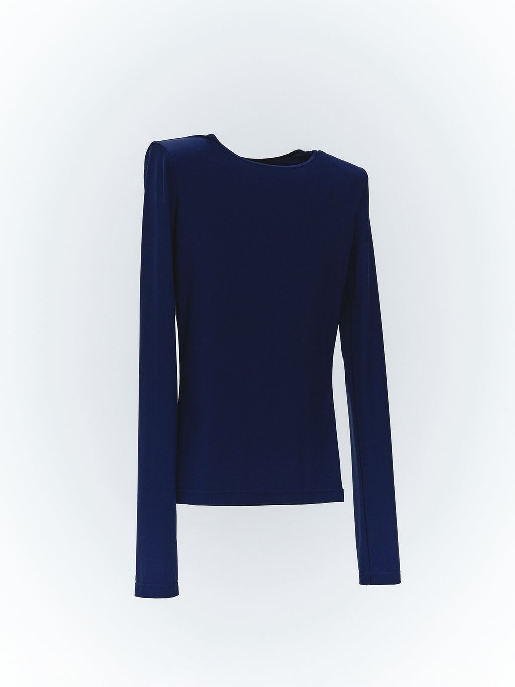 Shoulder Pad Long Sleeve Top / Navy