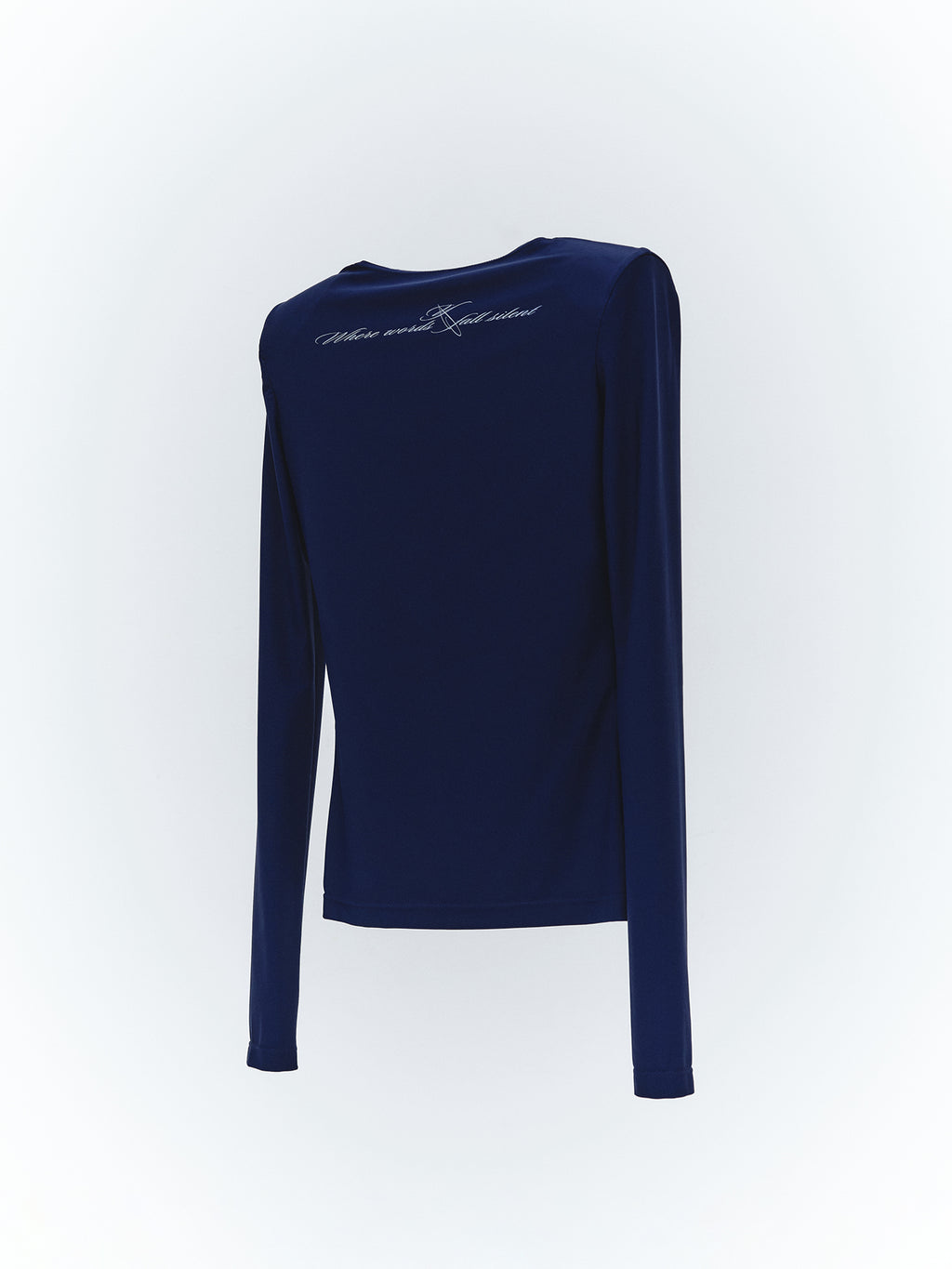 Shoulder Pad Long Sleeve Top / Navy