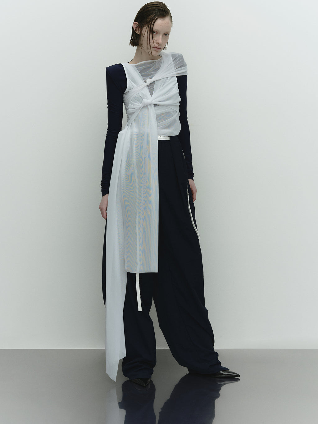 YUU Sheer Top / White