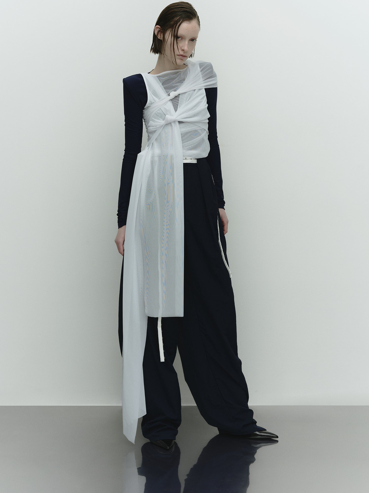 YUU Sheer Top / White