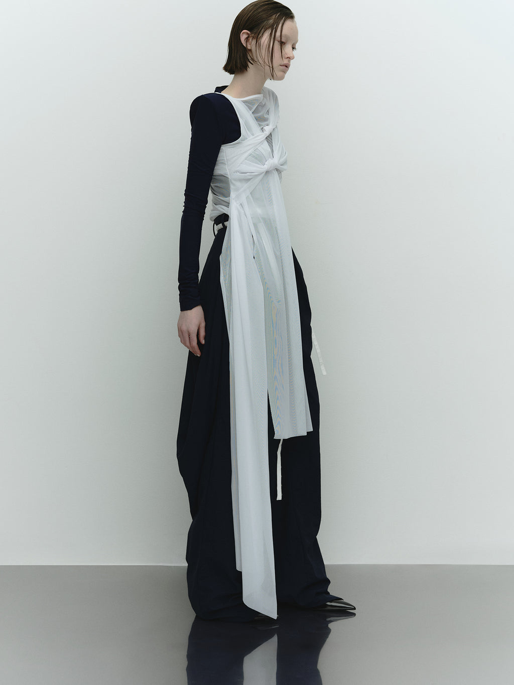 YUU Sheer Top / White