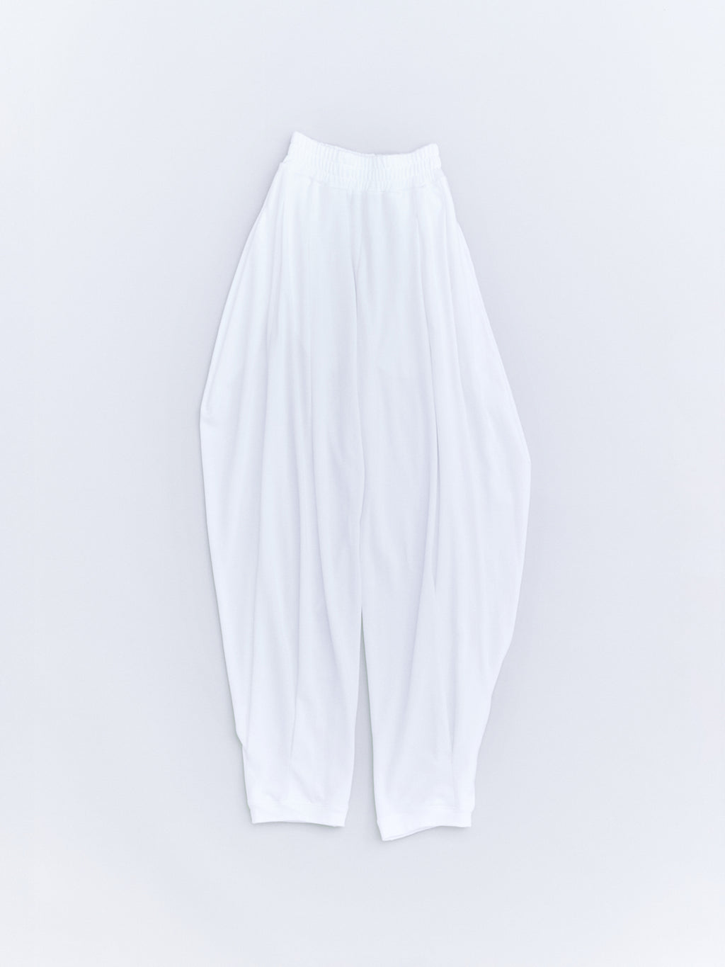 Sweat knees tuck pants / White