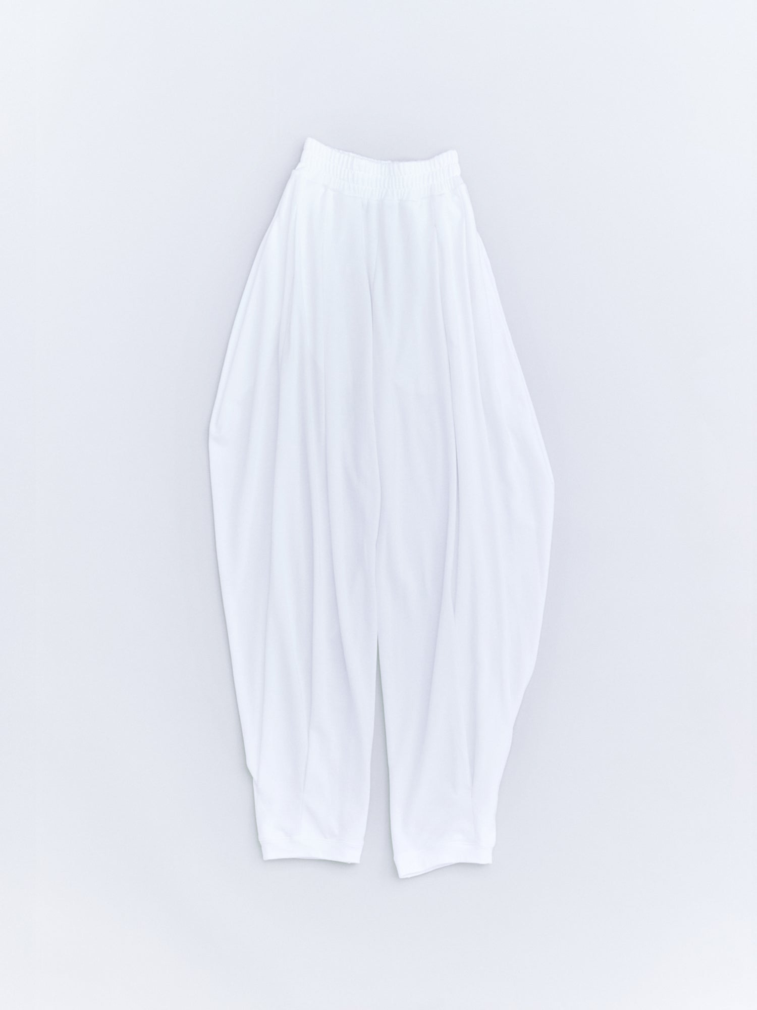 Sweat knees tuck pants / White